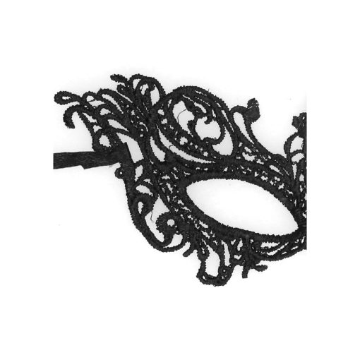 Ouch! Black & White Royal Lace Eye Mask Black - Image 2