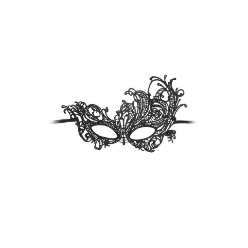Ouch! Black & White Royal Lace Eye Mask Black - Image 3