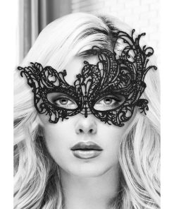 Ouch! Black & White Royal Lace Eye Mask Black