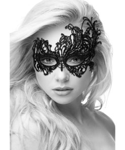 Ouch! Black & White Royal Lace Eye Mask Black