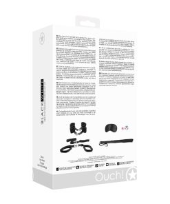 Ouch! Black & White Bed Post Bindings Restraint Kit Black