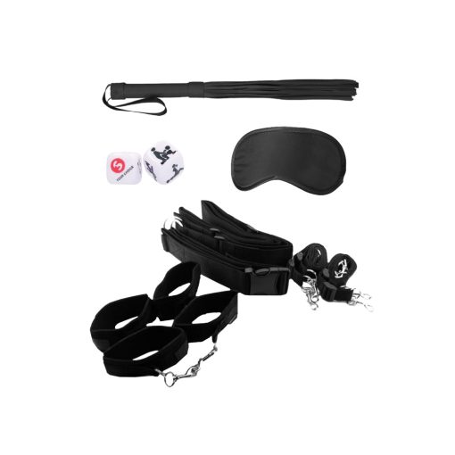 Ouch! Black & White Bondage Belt Restraint System Black - Image 2