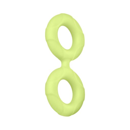 Forto F-81 Silicone Cock & Ball Double Ring – Glow Medium - Image 3