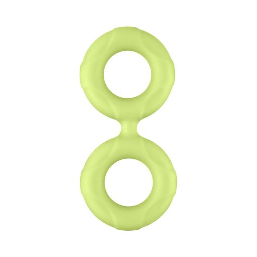 Forto F-81 Liquid Silicone Cock & Ball Double Ring Large Glow - Image 2