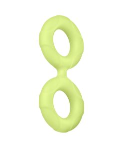Forto F-81 Liquid Silicone Cock & Ball Double Ring Large Glow