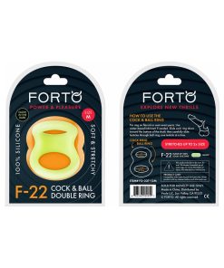 Forto F-22 Liquid Silicone Cock & Ball D-Ring Medium Glow