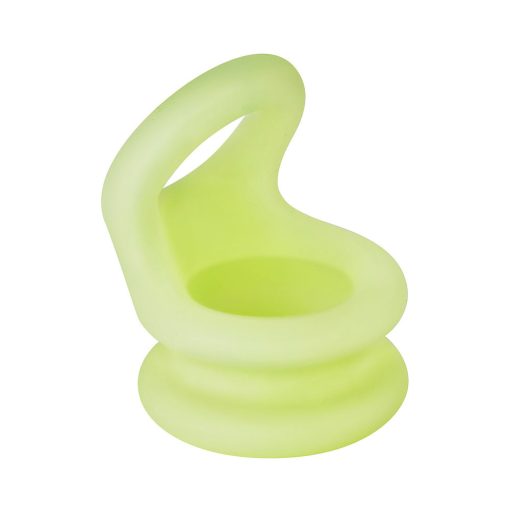 Forto F-20 Liquid Silicone Cockring & Ball Stretcher Small Glow - Image 3