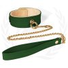 Spartacus Plush Lined Pu Collar Chain Leash