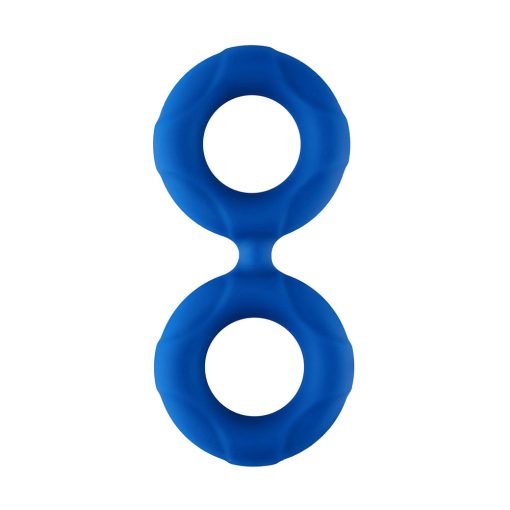Forto F-81 Liquid Silicone Cock & Ball Double Ring Small Blue - Image 2