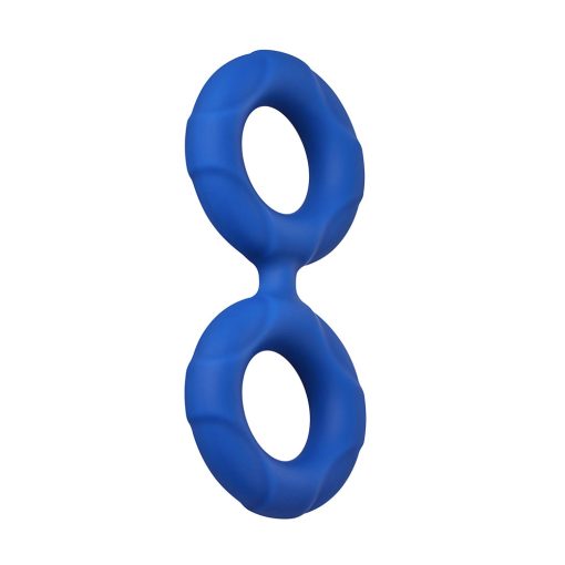 Forto F-81 Liquid Silicone Cock & Ball Double Ring Small Blue - Image 3
