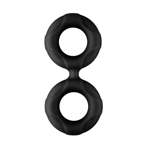 Forto F-81 Liquid Silicone Cock & Ball Double Ring Large Black - Image 2