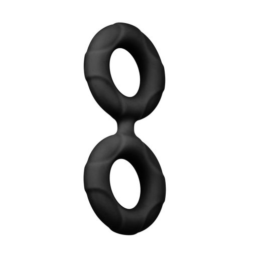 Forto F-81 Liquid Silicone Cock & Ball Double Ring Large Black - Image 3