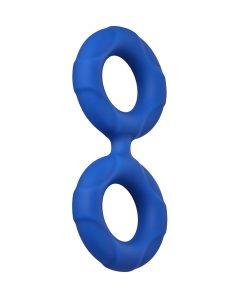 Forto F-81 Liquid Silicone Cock & Ball Double Ring Large Blue