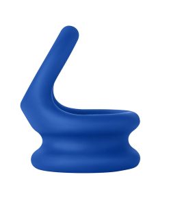 Forto F-20 Liquid Silicone Cockring & Ball Stretcher Medium Blue