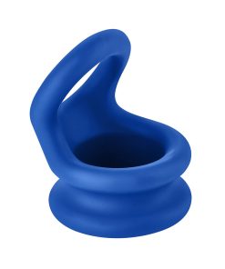 Forto F-20 Liquid Silicone Cockring & Ball Stretcher Large Blue