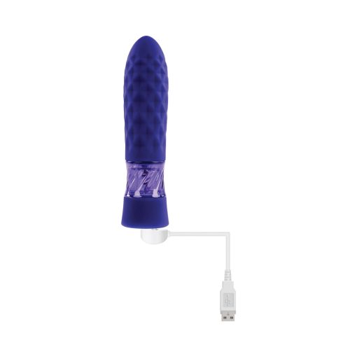 Evolved Raver Light-Up Rechargeable Silicone Bullet Vibrator Purple - Image 2