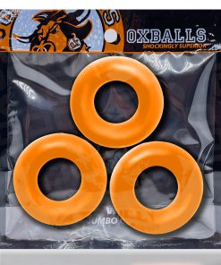 Oxballs Fat Willy 3-Pack Jumbo Cockrings Orange