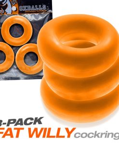 Oxballs Fat Willy 3-Pack Jumbo Cockrings Orange