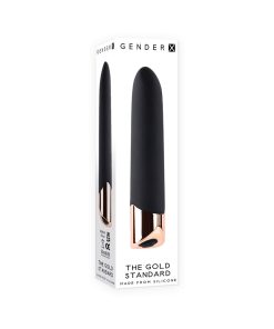 Gender X The Gold Standard Rechargeable Silicone Bullet Vibrator Black/Gold