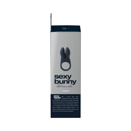 Vedo Sexy Bunny Rechargeable Vibrating C-Ring Black Pearl - Image 6