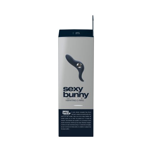 Vedo Sexy Bunny Rechargeable Vibrating C-Ring Black Pearl - Image 7