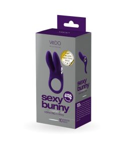 Vedo Sexy Bunny Rechargeable Vibrating C-Ring Deep Purple