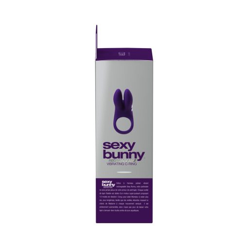 Vedo Sexy Bunny Rechargeable Vibrating C-Ring Deep Purple - Image 6