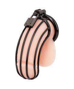 Blue Line Prisoner Cock Cage Black