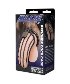 Blue Line Prisoner Cock Cage Black
