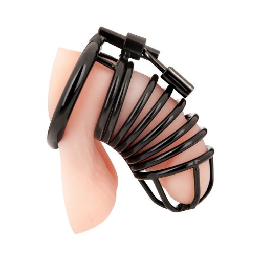 Blue Line Deluxe Chastity Cage Black - Image 4