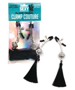 Af Sexy Nipple Clamps Black Tassle