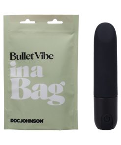 Doc Johnson Bullet Vibe In A Bag Rechargeable Silicone Vibrator Black