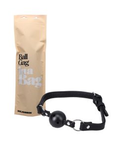 Doc Johnson Ball Gag In A Bag Faux Leather Breathable Black