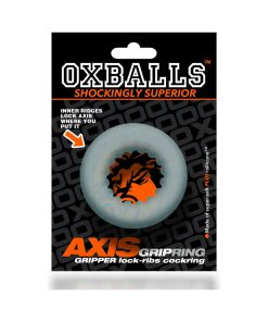 Oxballs Axis Rib Griphold Cockring Clear Ice
