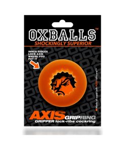 Oxballs Axis Rib Griphold Cockring Orange Ice