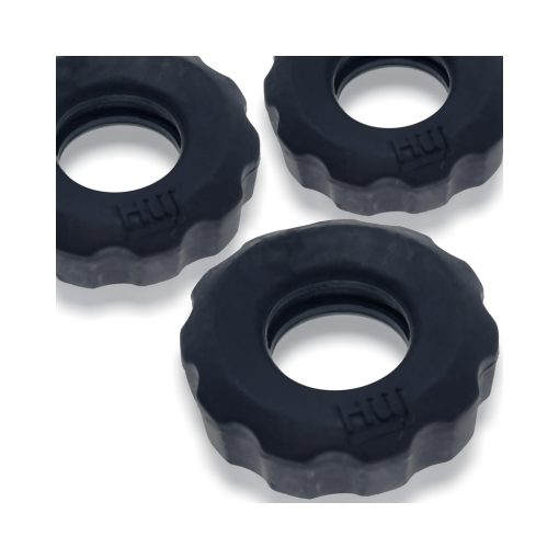 Hunkyjunk Superhuj 3-Pack Cockrings Tar Ice - Image 3