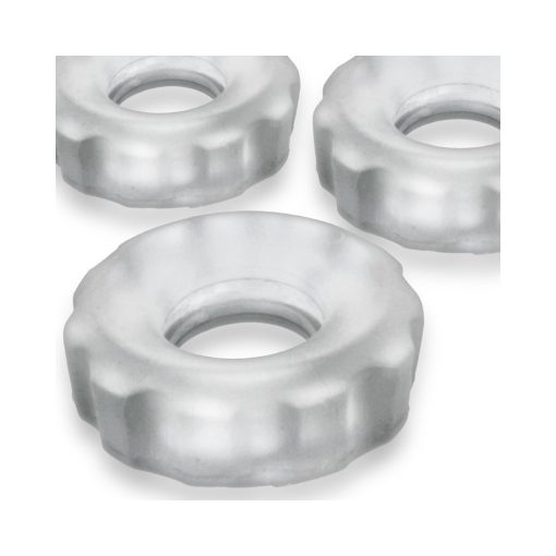 Hunkyjunk Superhuj 3-Pack Cockrings Clear Ice - Image 4