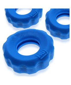 Hunkyjunk Superhuj 3-Pack Cockrings Teal Ice