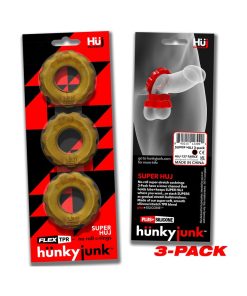 Hunkyjunk Superhuj 3-Pack Cockrings Bronze Metallic
