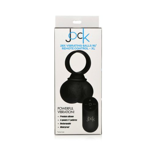 Jock 28X Vibrating Silicone Balls With Remote Control Xl Black - Image 2