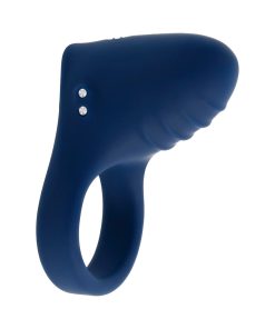 Playboy Pleasure Point Rechargeable Cockring Silicone Navy Blue