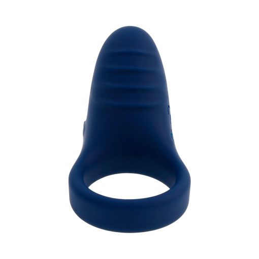 Playboy Pleasure Point Rechargeable Cockring Silicone Navy Blue - Image 6