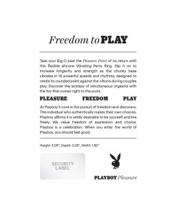 Playboy Pleasure Point Rechargeable Cockring Silicone Navy Blue