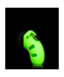 Ouch! Glow In The Dark 3.5 In. Silicone Cock Cage Neon Green