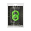 Ouch! Glow In The Dark 2-Piece Silicone Cockring Set Neon Green