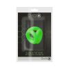 Ouch! Glow In The Dark Silicone Cock & Ball Sling Neon Green