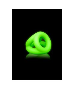 Ouch! Glow In The Dark Silicone Cock & Ball Sling Neon Green