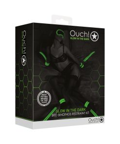 Ouch! Glow In The Dark Bed Bindings Restraint Kit Neon Green