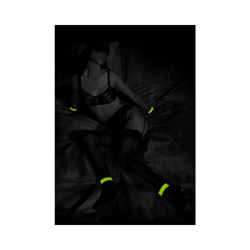 Ouch! Glow In The Dark Bed Bindings Restraint Kit Neon Green - Image 4