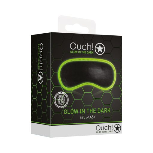 Ouch! Glow In The Dark Eye Mask Black/Neon Green